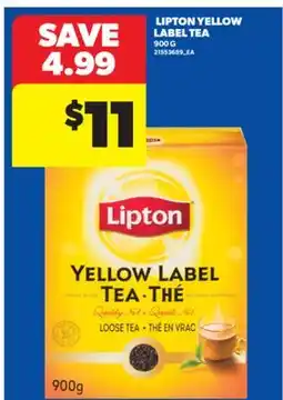 Real Canadian Superstore LIPTON YELLOW LABEL TEA, 900 G offer
