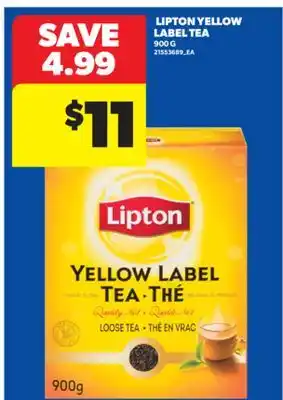 Real Canadian Superstore LIPTON YELLOW LABEL TEA, 900 G offer