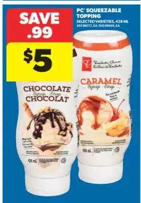 Real Canadian Superstore PC SQUEEZABLE TOPPING, 428 ML offer