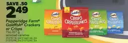 Real Canadian Superstore PEPPERIDGE FARM GOLDFISH CRACKERS OR CRISPS, 156-227 G offer