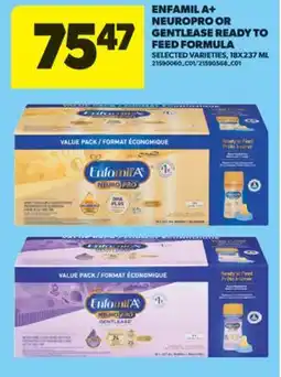 Real Canadian Superstore ENFAMIL A+ NEUROPRO OR GENTLEASE READY TO FEED FORMULA, 18X237 ML offer