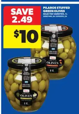Real Canadian Superstore PILAROS STUFFED GREEN OLIVES, 1 L offer