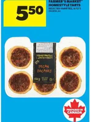 Real Canadian Superstore FARMER'S MARKET HOMESTYLE TARTS, , 6/12' S offer
