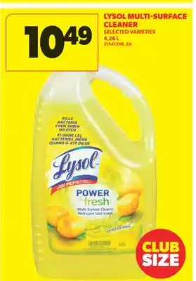 Real Canadian Superstore LYSOL MULTI-SURFACE CLEANER, 4.26 L offer