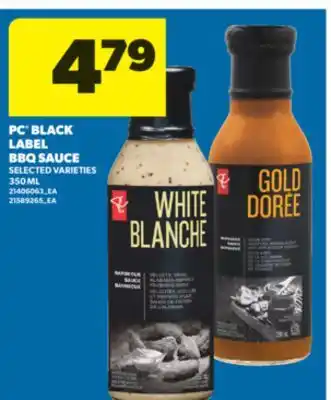 Real Canadian Superstore PC BLACK LABEL BBQ SAUCE, 350 ML offer