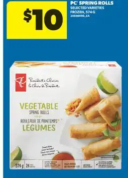 Real Canadian Superstore PC SPRING ROLLS, 574 G offer
