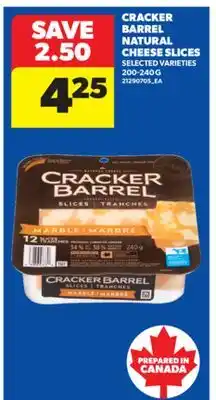 Real Canadian Superstore CRACKER BARREL NATURAL CHEESE SLICES, 200-240 G offer