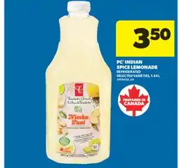 Real Canadian Superstore PC INDIAN SPICE LEMONADE, 1.54 L offer