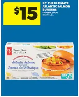 Real Canadian Superstore PC THE ULTIMATE ATLANTIC SALMON BURGERS, 500 G offer