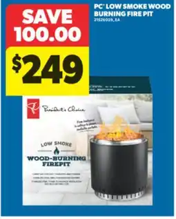 Real Canadian Superstore PC LOW SMOKE WOOD BURNING FIRE PIT offer