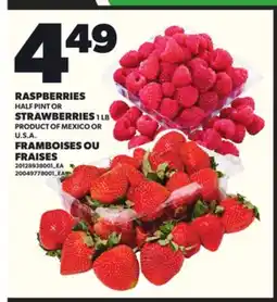 Independent Grocer RASPBERRIES HALF PINT OR STRAWBERRIES 11 LB offer