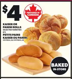 Independent Grocer KAISER OR PANINI ROLLS, 6'S offer