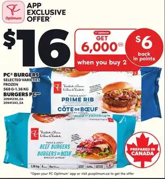 Independent Grocer PC BURGERS, 568 G-1.36 KG offer