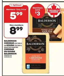 Independent Grocer BALDERSON CHEDDAR 250/280 G OR GOUDA, 170/200 G offer