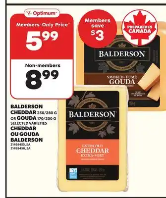 Independent Grocer BALDERSON CHEDDAR 250/280 G OR GOUDA, 170/200 G offer