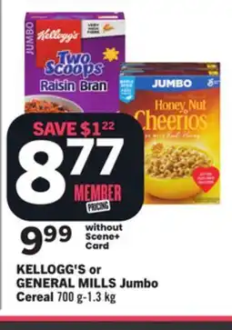 Foodland KELLOGG'S or GENERAL MILLS Jumbo Cereal offer