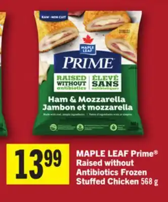 Foodland MAPLE LEAF Prime Raised without Antibiotics Frozen Stuffed Chicken offer
