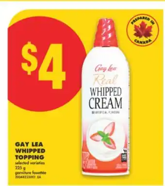 No Frills GAY LEA WHIPPED TOPPING, 225 g offer