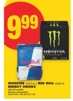 No Frills MONSTER, 4X473 ML OR RED BULL, 4X250 ML ENERGY DRINKS offer