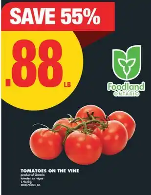 No Frills TOMATOES ON THE VINE offer