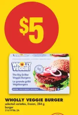 No Frills WHOLLY VEGGIE BURGER, 284 G offer