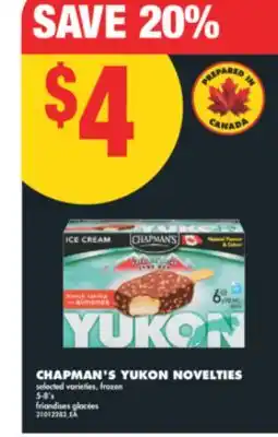 No Frills CHAPMAN'S YUKON NOVELTIES offer