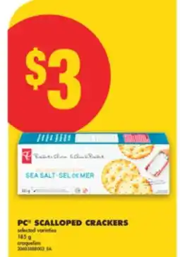 No Frills PC SCALLOPED CRACKERS, 185 G offer