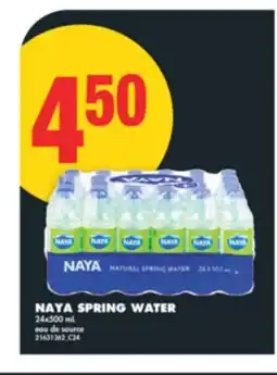 No Frills NAYA SPRING WATER, 24x500 ML offer