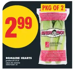 No Frills ROMAINE HEARTS, PKG OF 2 offer