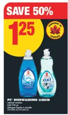 No Frills PC DISHWASHING LIQUID, 638/739 ML offer