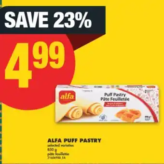 No Frills ALFA PUFF PASTRY, 850 G offer
