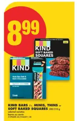 No Frills KIND BARS, 5'S, MINIS, THINS OR SOFT BAKED SQUARES, 200/210 G offer