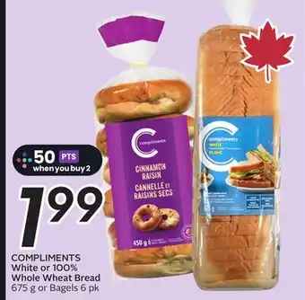 Sobeys COMPLIMENTS White or 100% Whole Wheat Bread offer