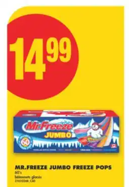 No Frills MR. FREEZE JUMBO FREEZE POPS 60'S offer