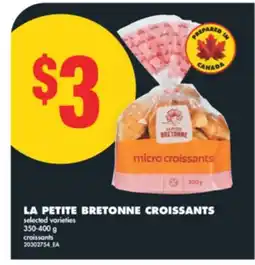 No Frills LA PETITE BRETONNE CROISSANTS, 350-400 G offer