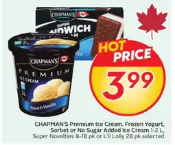 Sobeys Premium Ice Cream, Frozen Yogurt, Sorbet or No Sugar Added Ice Cream offer