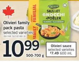 Fortinos OLIVIERI FAMILY PACK PASTA, 500-700 G offer