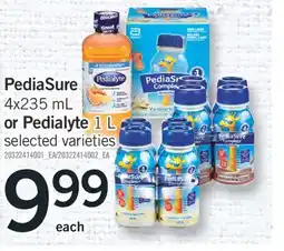 Fortinos PEDIASURE 4X235 ML OR PEDIALYTE 1 L 1 L offer