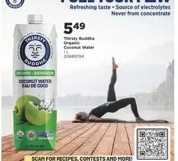 Fortinos THIRSTY BUDDHA ORGANIC COCONUT WATER, 1 L offer