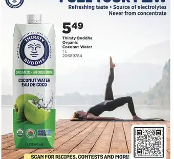 Fortinos THIRSTY BUDDHA ORGANIC COCONUT WATER, 1 L offer