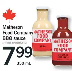 Fortinos MATHESON FOOD COMPANY BBQ SAUCE, 350 ML offer
