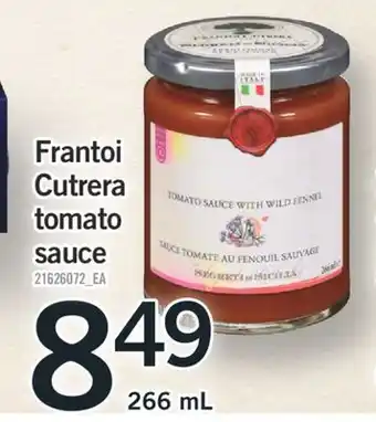 Fortinos FRANTOI CUTRERA TOMATO SAUCE, 266 ML offer