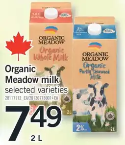 Fortinos ORGANIC MEADOW MILK, 2L offer