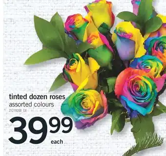 Fortinos TINTED DOZEN ROSES offer