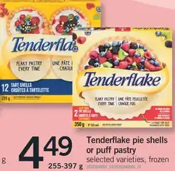 Fortinos TENDERFLAKE PIE SHELLS OR PUFF PASTRY, 255-397g offer