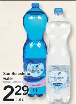 Fortinos SAN BENEDETTO WATER, 1.5 L offer