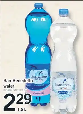 Fortinos SAN BENEDETTO WATER, 1.5 L offer
