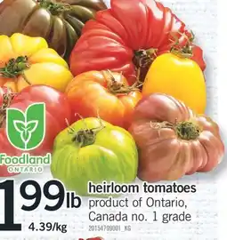 Fortinos HEIRLOOM TOMATOES offer