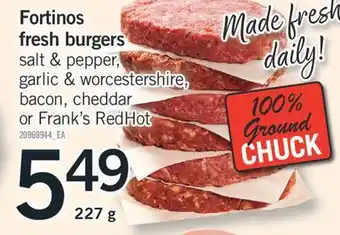 Fortinos FORTINOS FRESH BURGERS, 277G offer