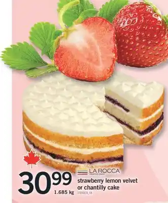 Fortinos STRAWBERRY LEMON VELVET OR CHANTILLY CAKE, 1.685kg offer